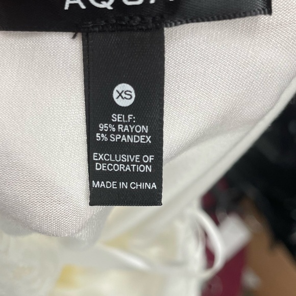 Aqua Knit Lace Trim Camisole Top in White NWT - Picture 5 of 9